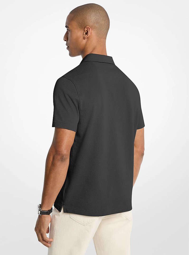Pima Cotton Piqu&eacute; Polo Shirt in BLACK | Michael Kors