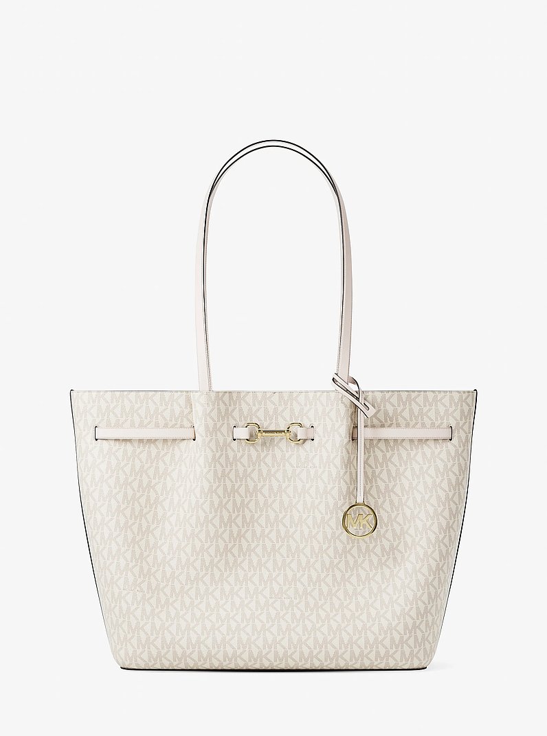Bolso tote Carson grande con nuestro logotipo exclusivo in CREMA CLARO MULTICOLOR | Michael Kors