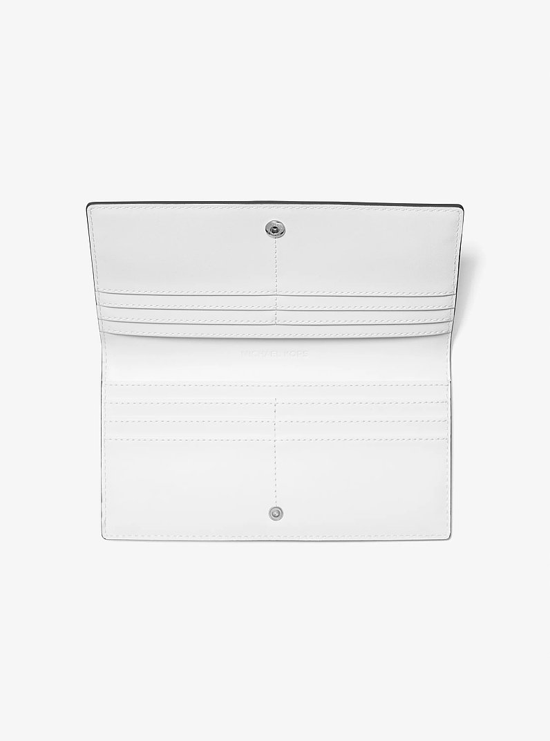 Grand portefeuille Carson &agrave; logo Signature in BLANC OPTIQUE | Michael Kors