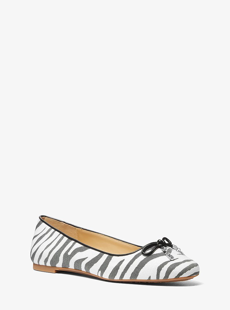 Nori Zebra Jacquard Ballet Flat in BLACK COMBO | Michael Kors
