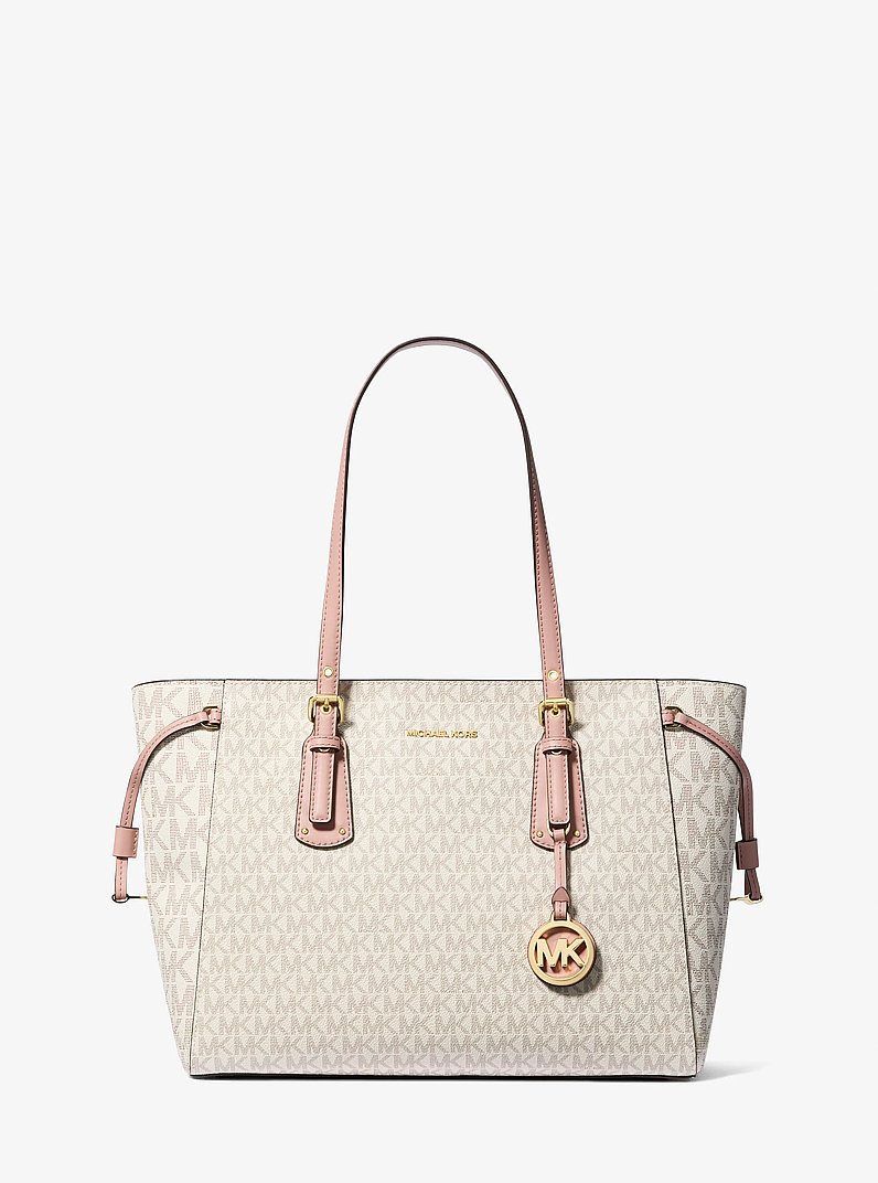 Sac fourre-tout Voyager de taille moyenne &agrave; blocs de couleurs et &agrave; logo in BALLET MULTI | Michael Kors