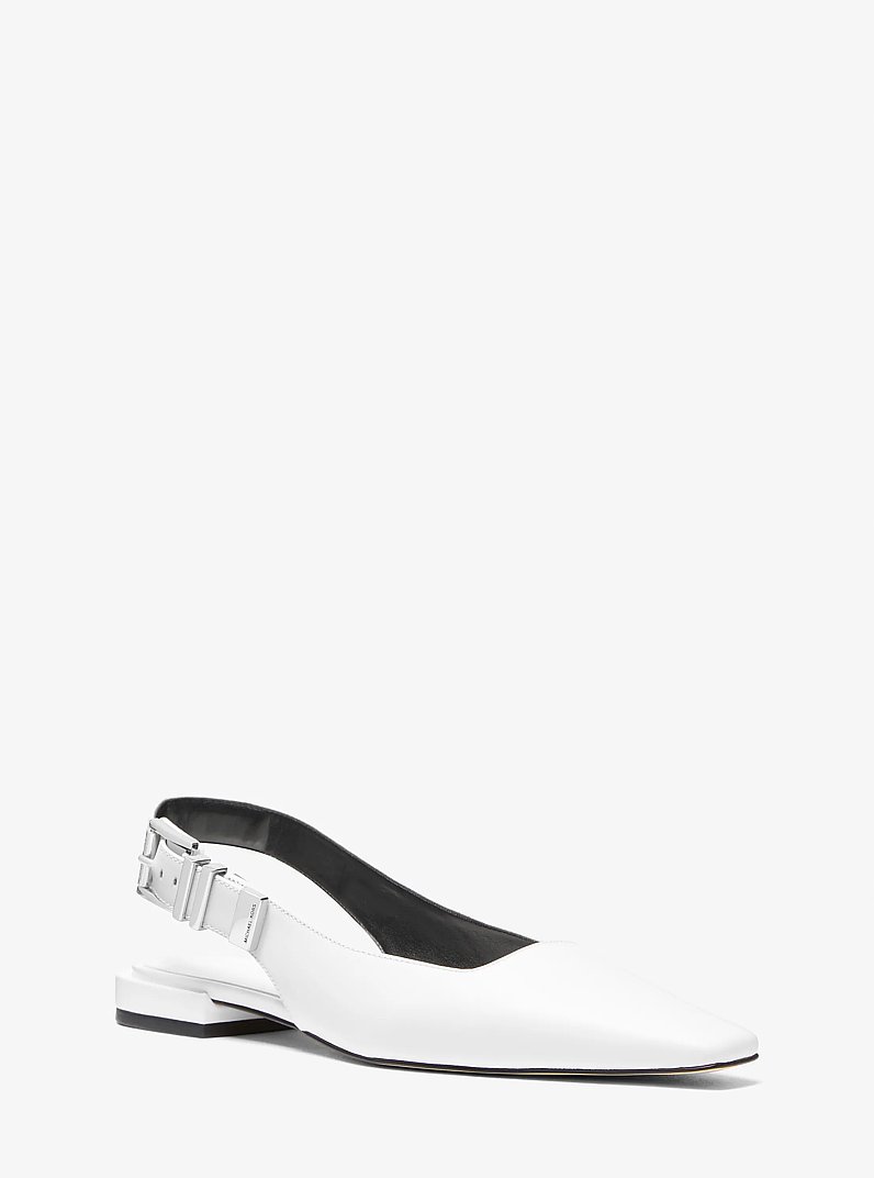 Darrington Leather Flat in OPTIC WHITE | Michael Kors