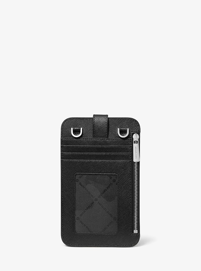 Saffiano Leather Smartphone Crossbody Bag