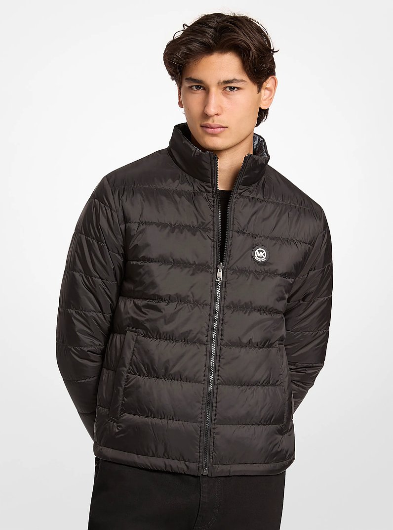 Signature Logo Reversible Jacket in NOIR | Michael Kors