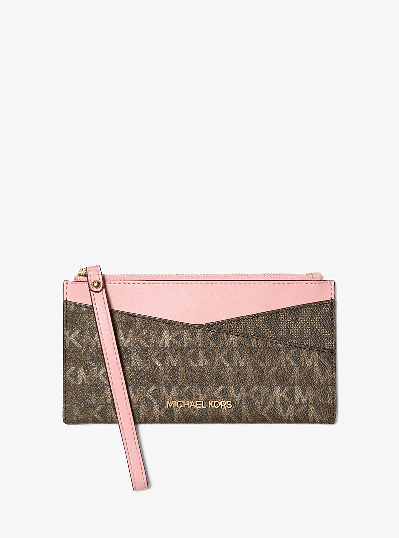 GOLDS♡ビジューバックル×チェーン付き♡キャミトップス／チュニック♡ピンクM Jet Set Medium Logo Crossover Wristlet | Michael Kors [US]