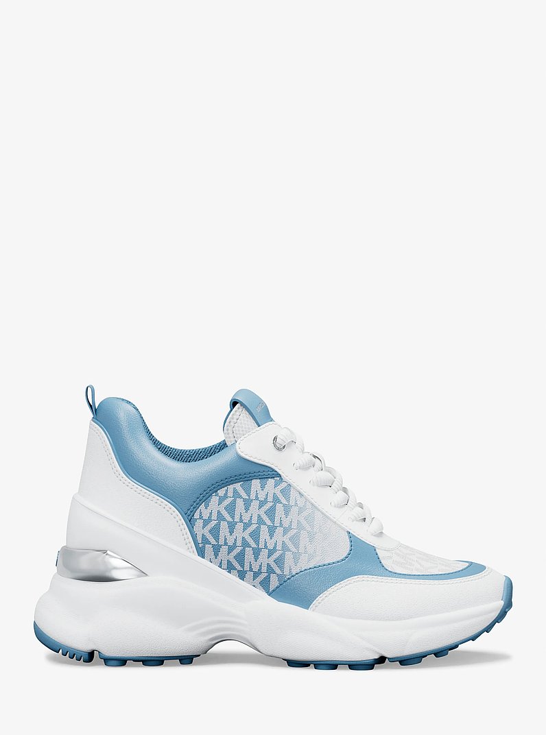 Katrina Mixed-Media Trainer in LIGHT SKY | Michael Kors