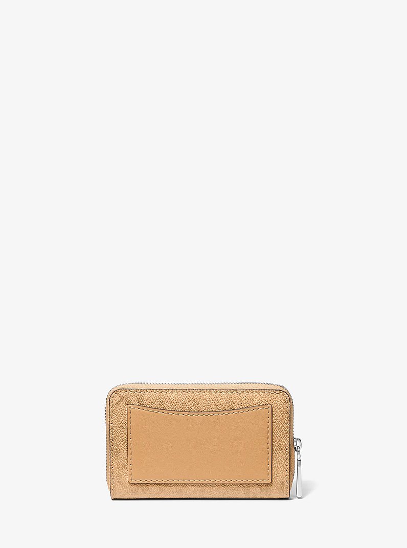 Jet Set Small Signature Logo Wallet in PEANUT | Michael Kors