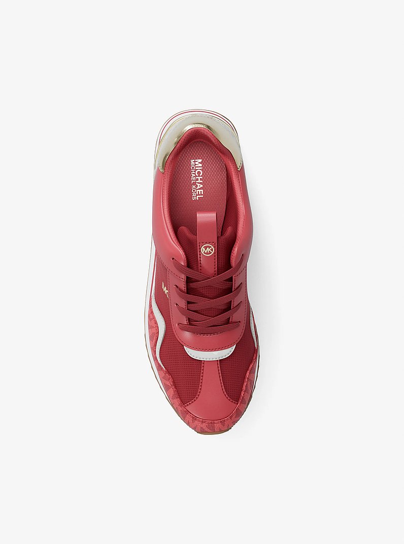 Sneaker Raina aus Mesh und Signature-Logostoff in Blockfarben in LT BRY SBT | Michael Kors