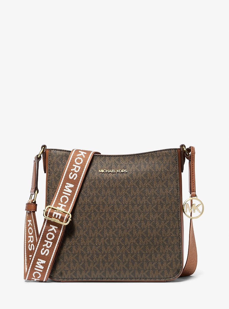 Bolso messenger Jet Set Travel peque&ntilde;o con logotipo exclusivo in MARR&Oacute;N | Michael Kors