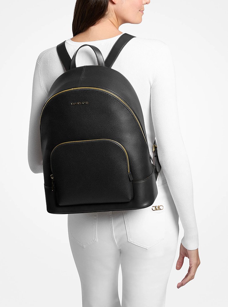 Connie Large Leather Backpack in BLACK | Michael Kors