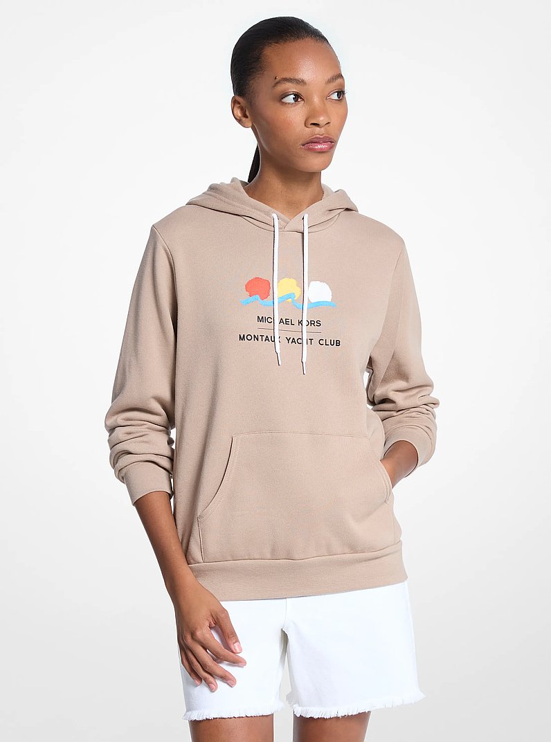Michael Kors x Montauk Yacht Club Cotton Hoodie in TAN | Michael Kors