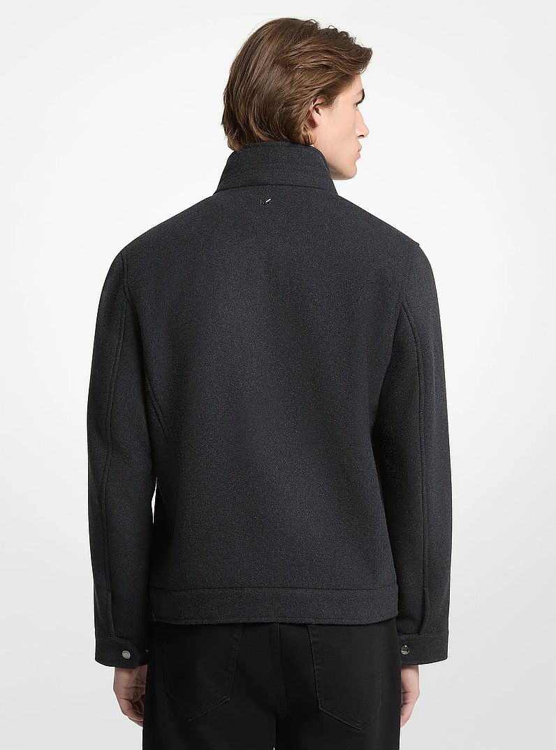Cordero Layered Knit Jacket in CHARCOAL | Michael Kors