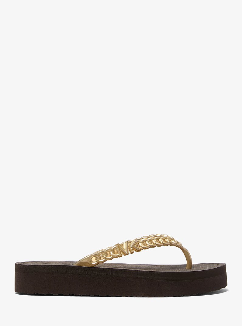 Zaza Platform Flip Flop in BROWN | Michael Kors