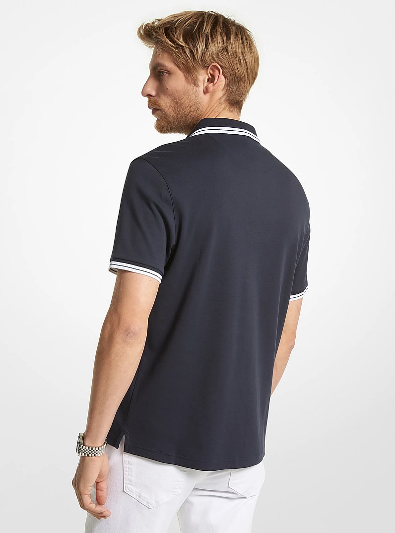 Polo Greenwich en coton in MINUIT | Michael Kors