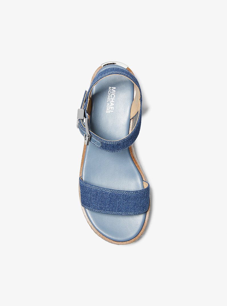 Richie Denim Platform Espadrille Sandal in DENIM | Michael Kors