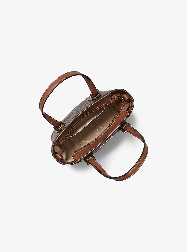 Voyager Extra-Small Signature Logo Convertible Crossbody Bag in BROWN | Michael Kors