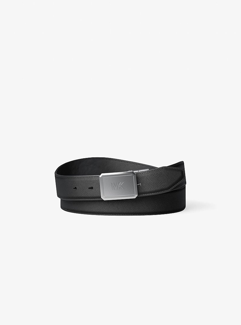 Reversible Leather Belt in BLACK/BLACK | Michael Kors