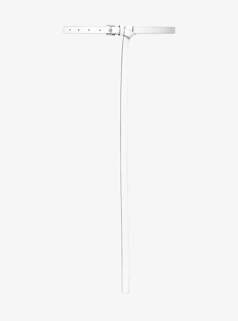 Caroyln Leather Waist Belt in OPTIC WHITE | Michael Kors