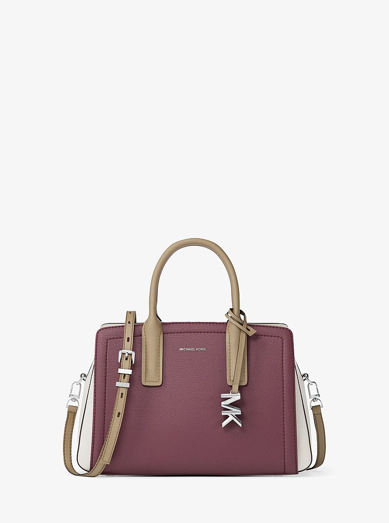 Henkeltasche Laila Small aus Leder in Blockfarben in OCHSENBLUT MLTI | Michael Kors