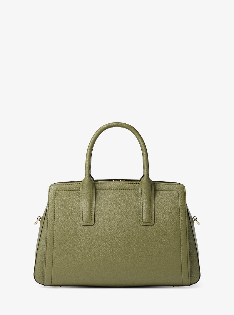Bolso satchel Laila mediano de piel in PISTACHO | Michael Kors