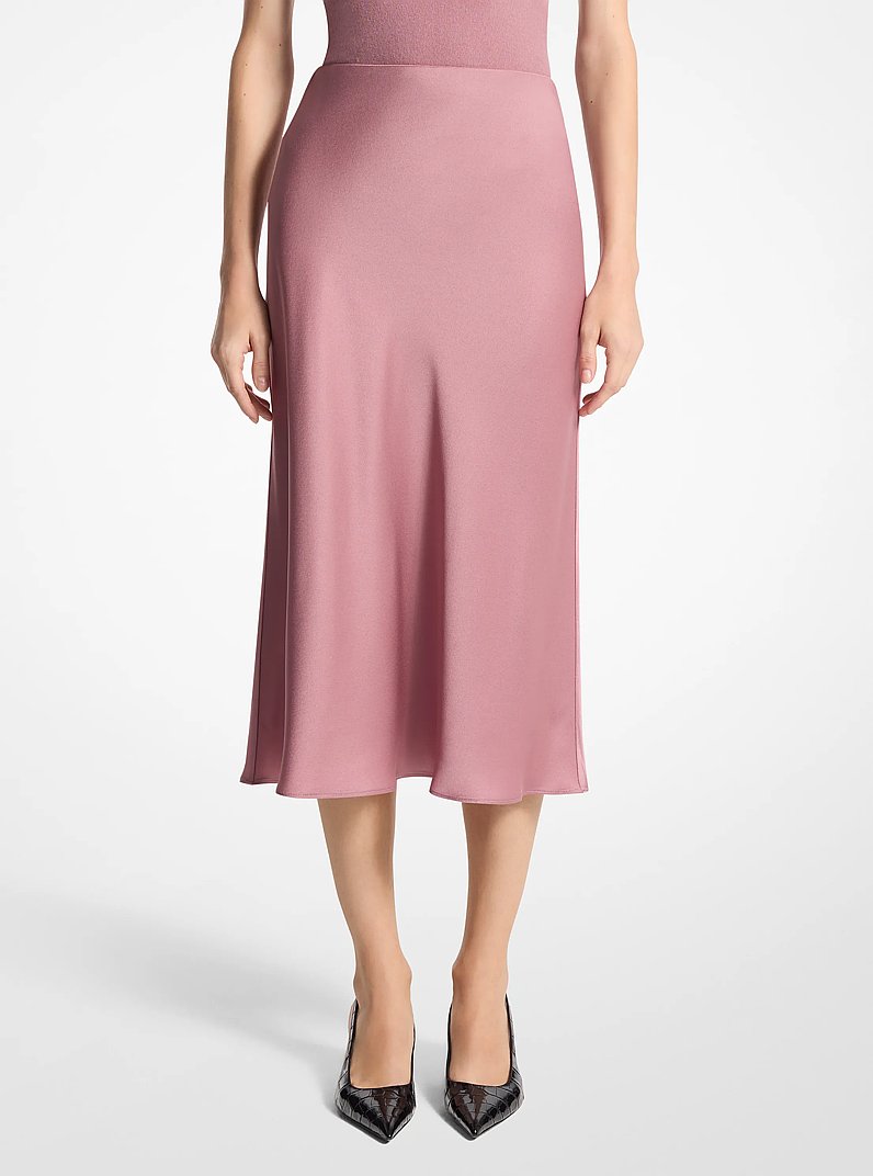 Falda de sat&eacute;n charmeuse in MAUVE | Michael Kors