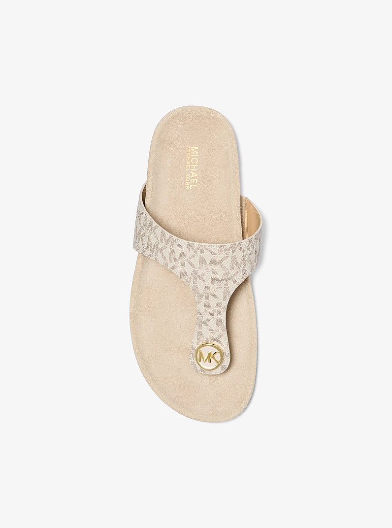 Lucinda Signature Logo Sandal in VANILLA - Sale | Michael Kors [US]