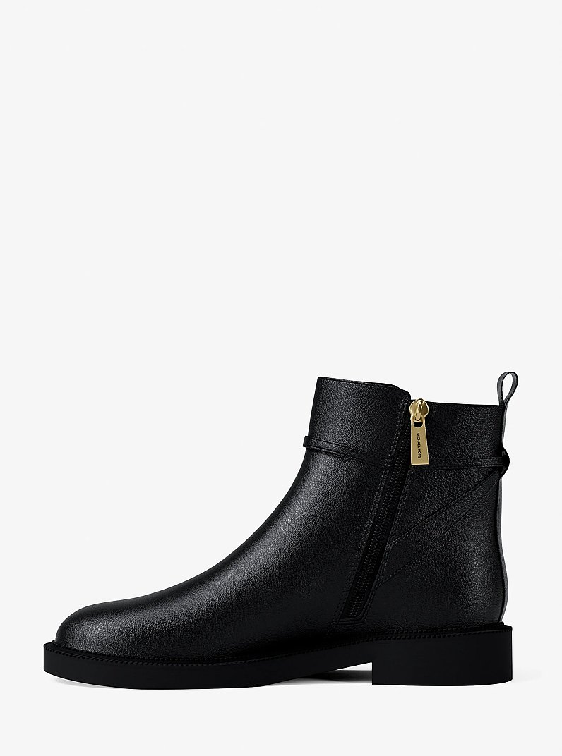Kacey Leather Boot in BLACK | Michael Kors