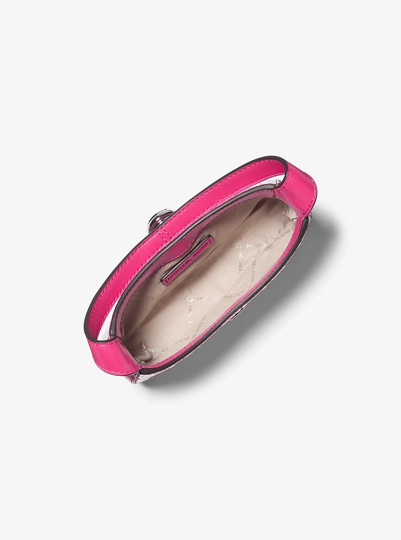 Lyra Extra-Small Signature Logo Crossbody Bag in DRAGONFRUIT | Michael Kors