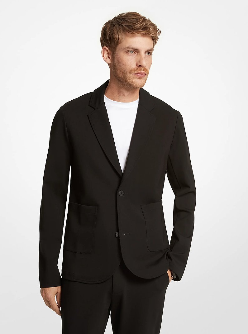 Blazer de tejido roma el&aacute;stico in NEGRO | Michael Kors