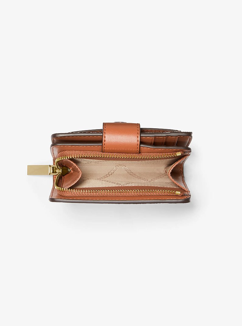 Small Signature Logo Wallet in VANILLA/ACORN | Michael Kors