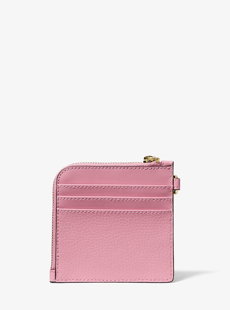 Jet Set Travel Pebbled Leather Chain Wallet in CARNATION | Michael Kors