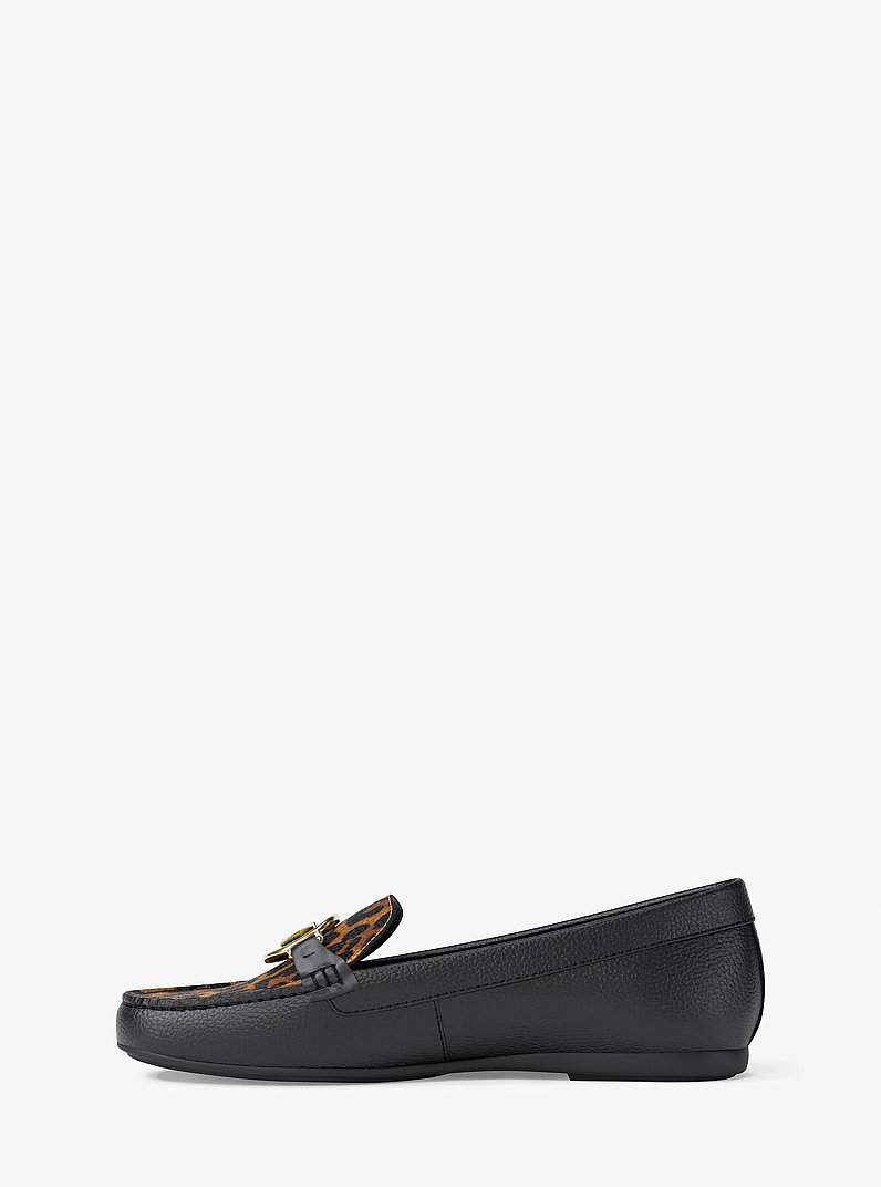 Fulton Leopard Print Calf Hair Loafer in BUTTERSCOTCH | Michael Kors