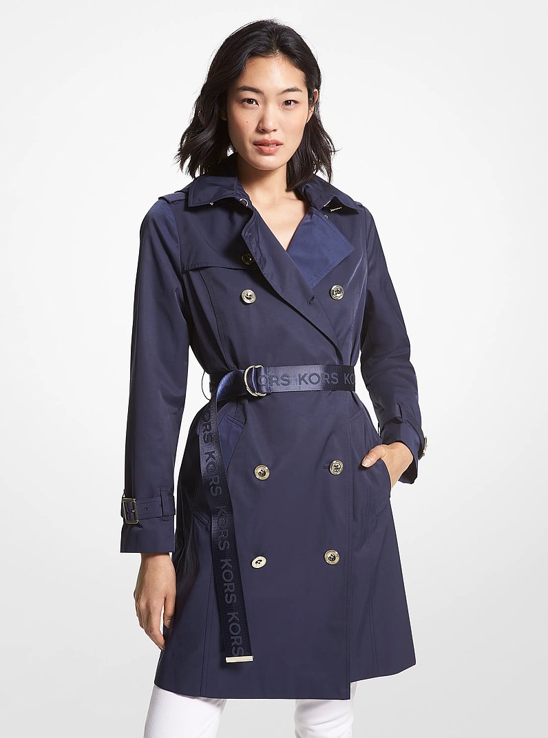 Cotton Blend Trench Coat in MIDNIGHT BLUE - Sale | Michael Kors [US]