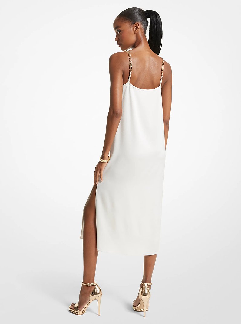 Crepe Chain Midi Dress