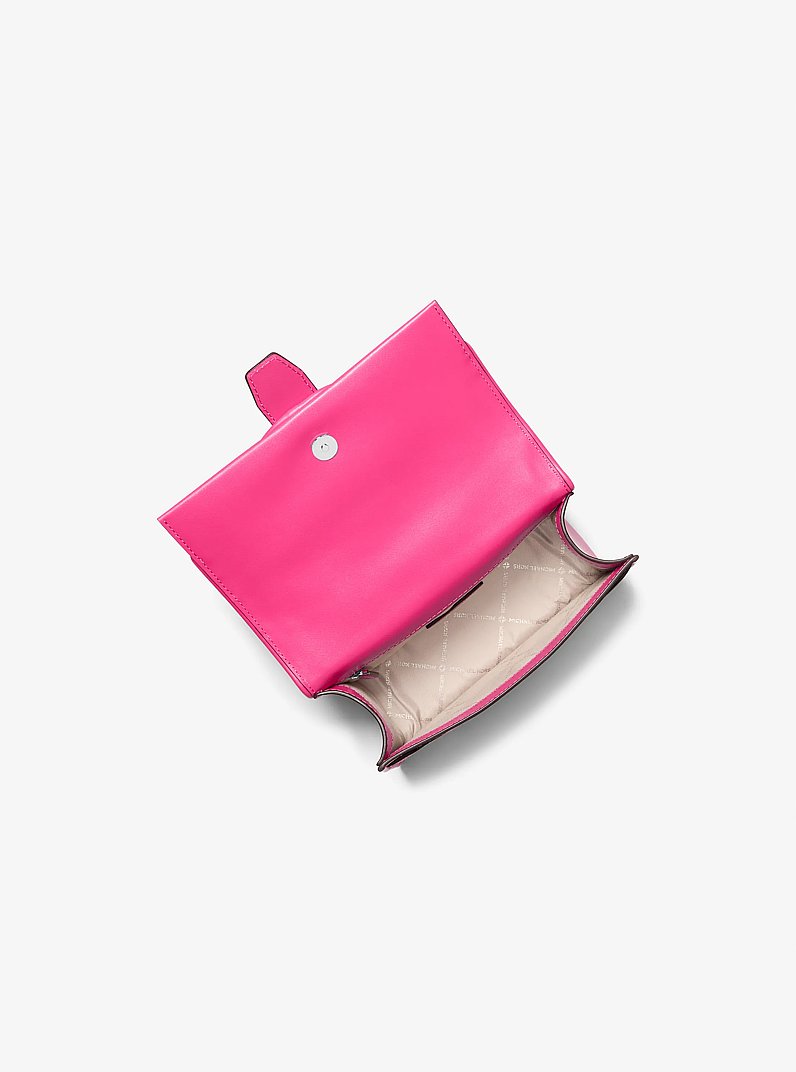 Greenwich Small Zebra Print Calf Hair Crossbody Bag in DRAGONFRUIT | Michael Kors