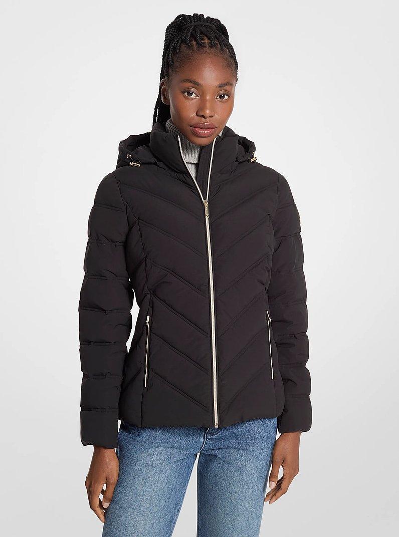 Packable Quilted Puffer Jacket in BLACK | Michael Kors