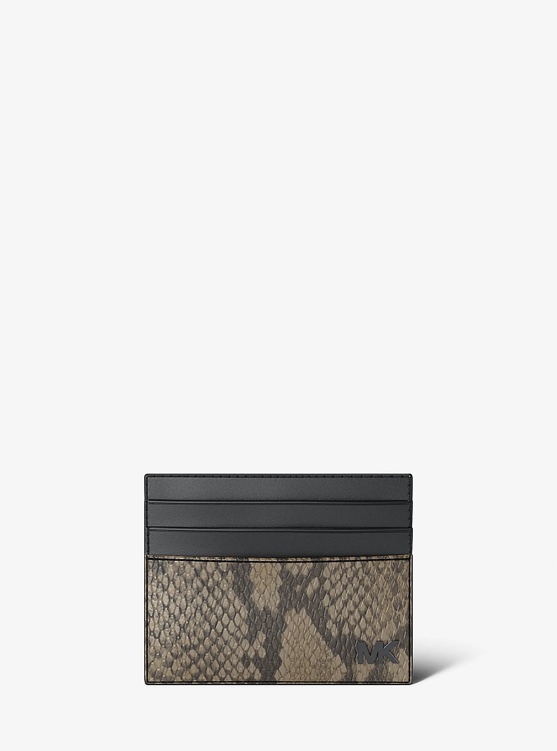 Tarjetero Cyrus alto con relieve de serpiente in MADERA FLOTANTE | Michael Kors