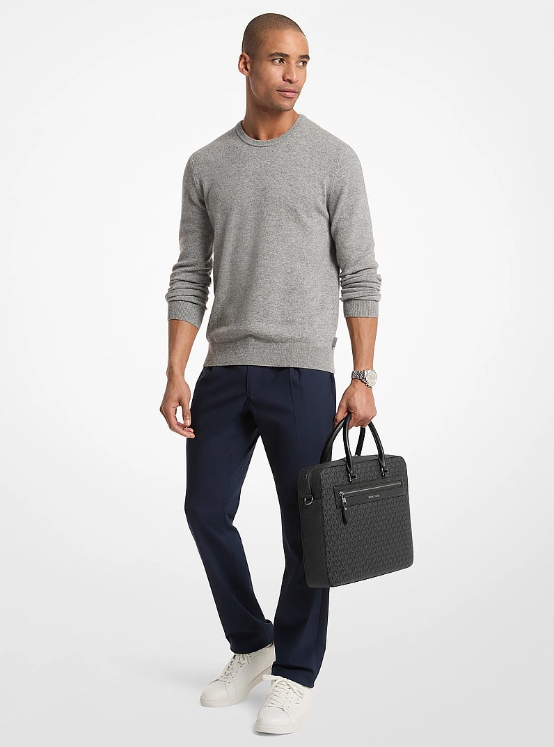 Borsa portadocumenti Jet Set con stampa logo in NERO | Michael Kors
