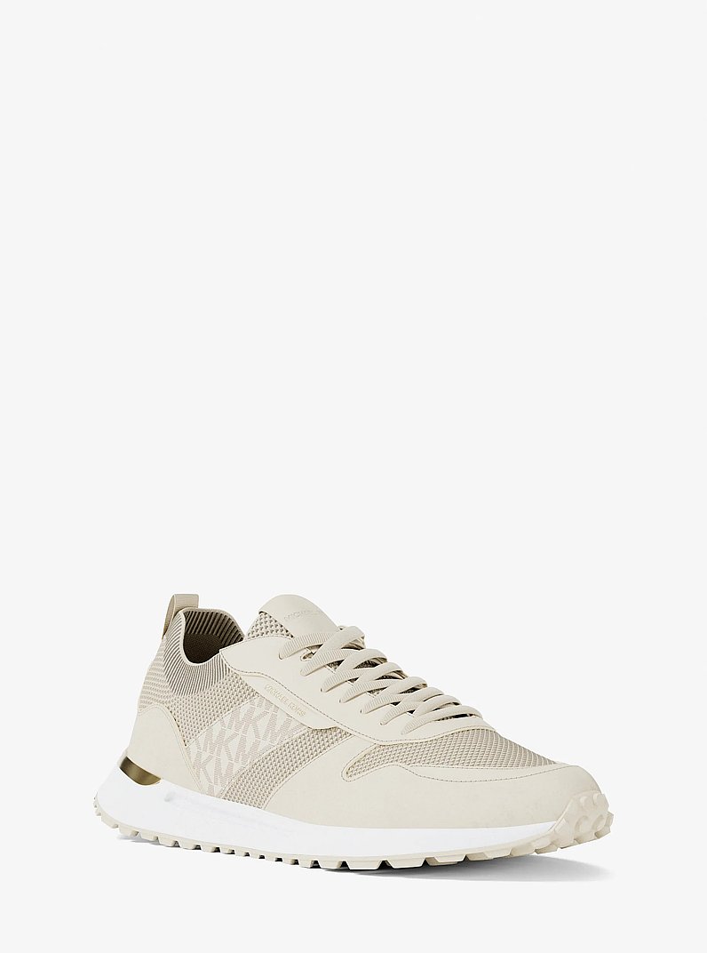 Jesse Mixed-Media Trainer in CREAM | Michael Kors