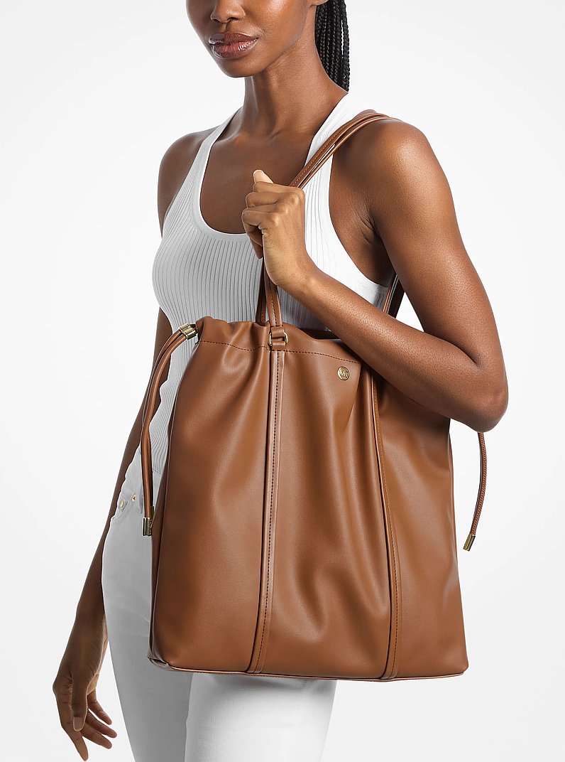 Matilda Large Cinch Tote Bag in LUGGAGE | Michael Kors