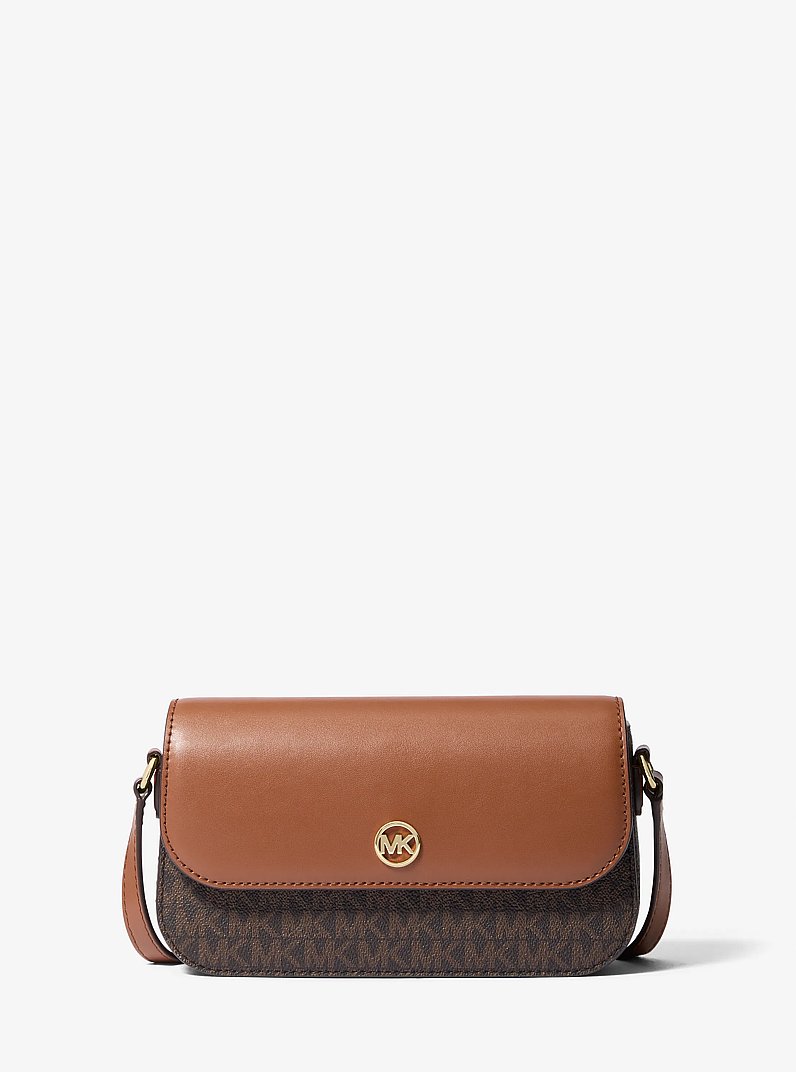 Petit sac &agrave; bandouli&egrave;re Jet Set Travel avec logo in MARRON | Michael Kors