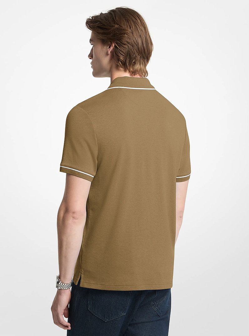 Gramercy Cotton Polo Shirt in DUFFLE HTR | Michael Kors