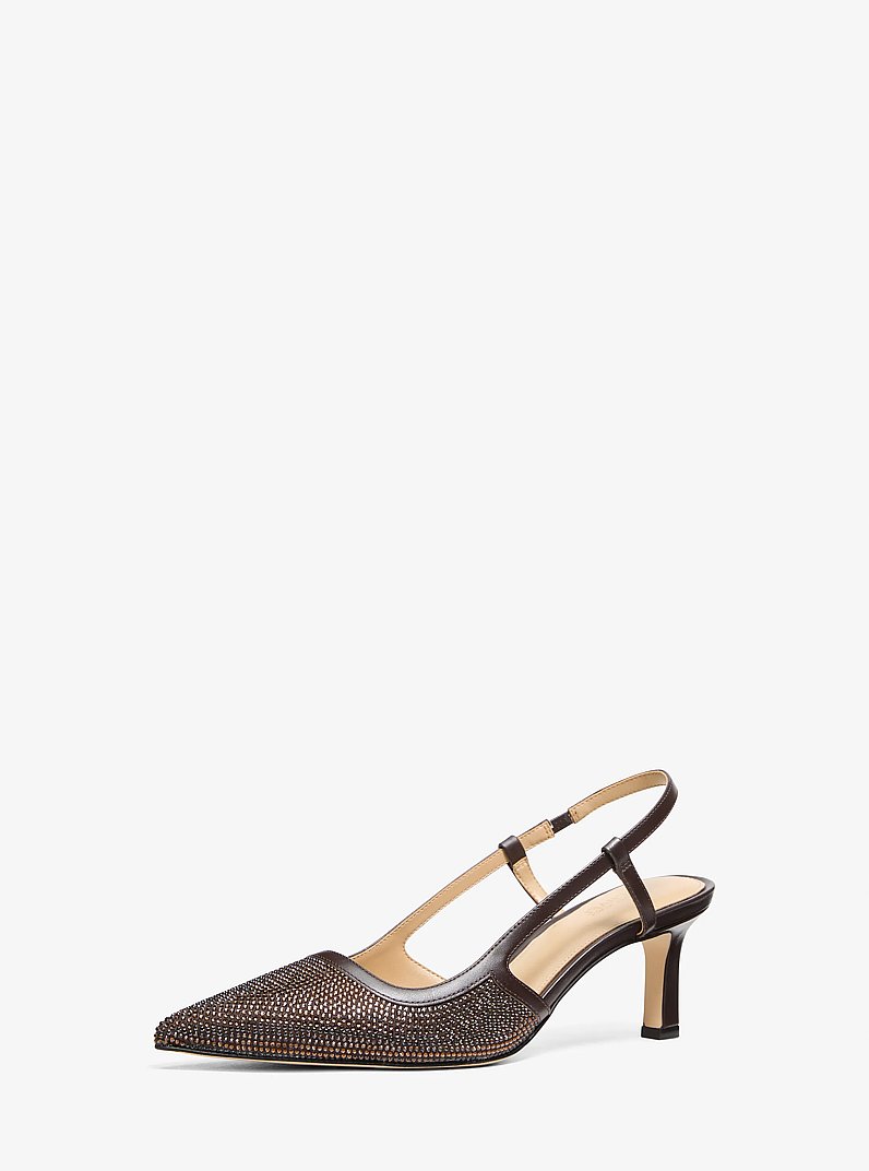Alora Suede Slingback Pump in CHOCOLATE | Michael Kors