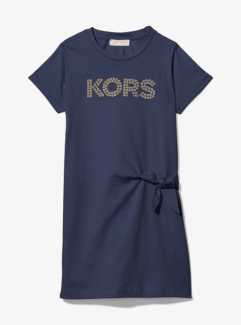 Embellished Logo Cotton Dress