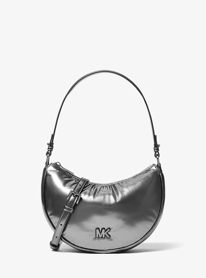 Poșetă convertibilă Kyla mică cu puf și aspect metalizat in BRONZ | Michael Kors