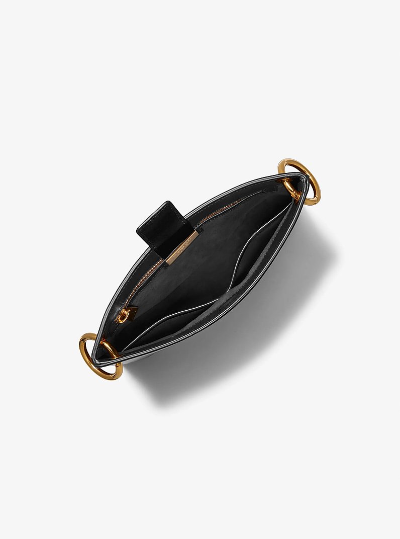 Bolso messenger Tate peque&ntilde;o de piel in NEGRO | Michael Kors
