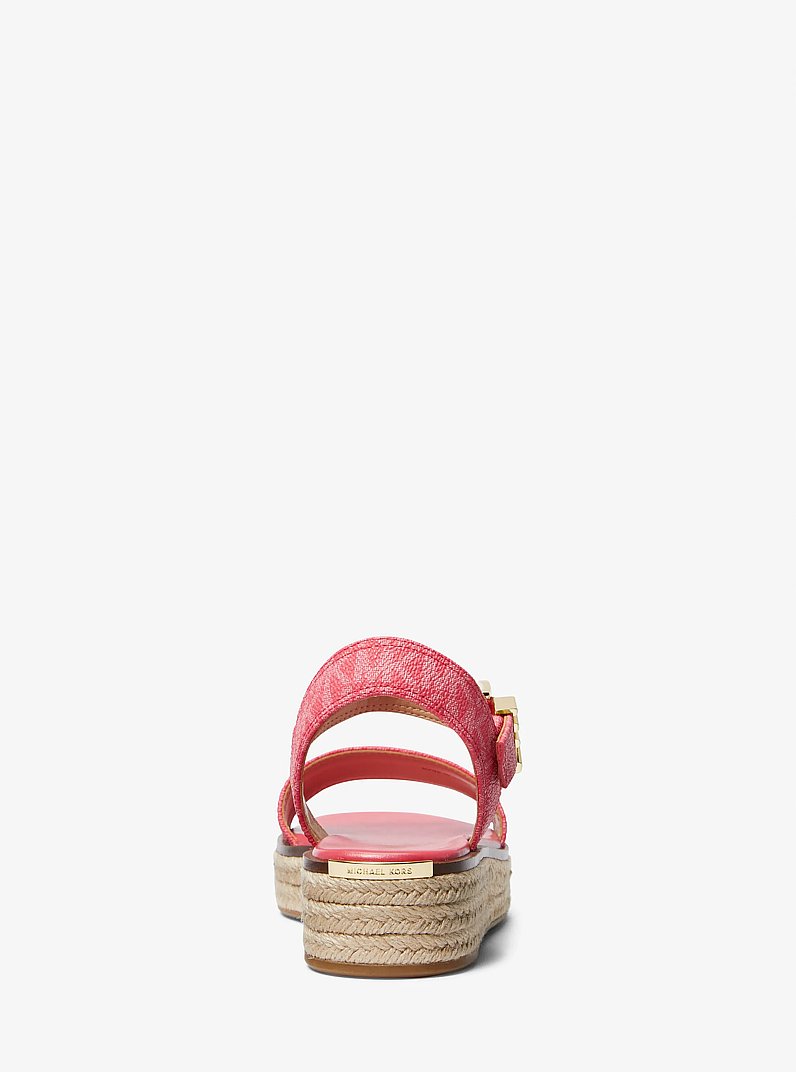 Richie Logo Platform Espadrille Sandal in GERANIUM | Michael Kors