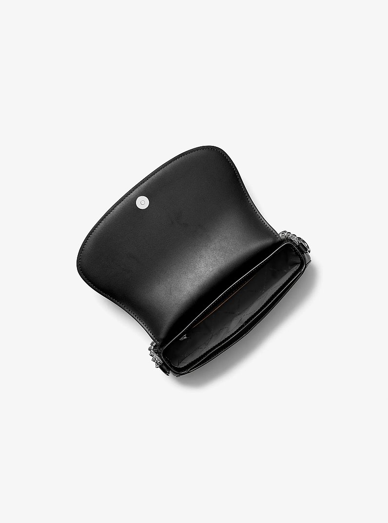 Bolso messenger Mila mediano de piel in NEGRO | Michael Kors