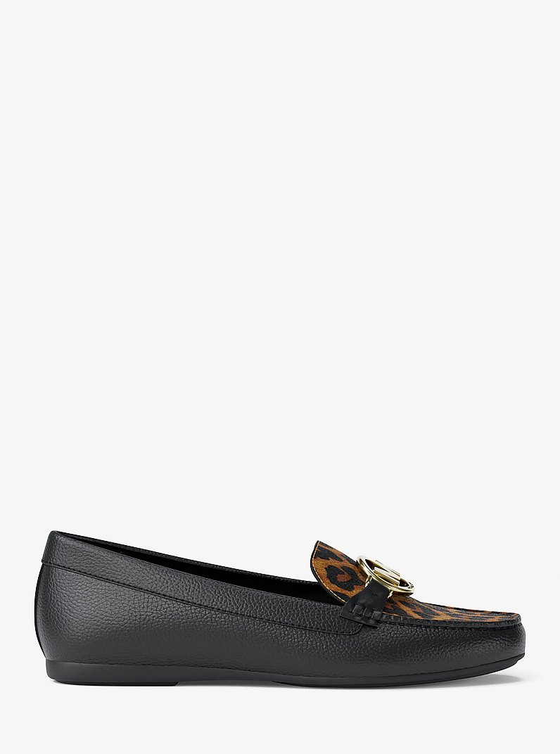 Fulton Leopard Print Calf Hair Loafer in BUTTERSCOTCH | Michael Kors