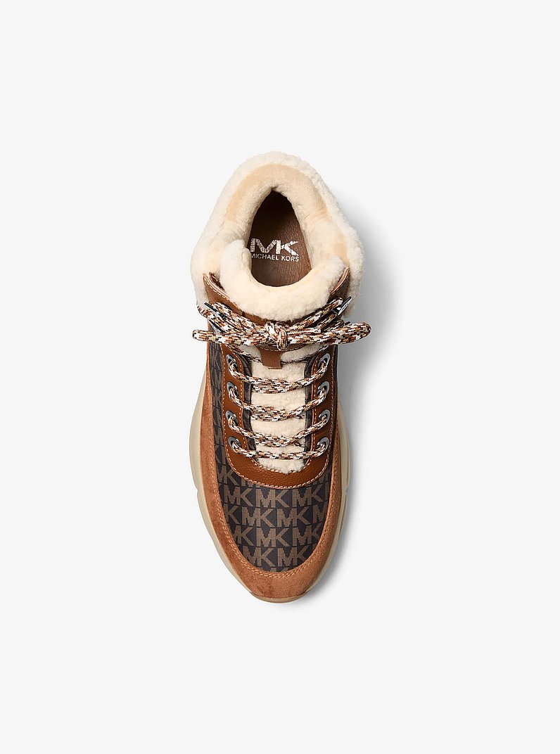 Darius Mixed-Media Boot in LUGGAGE | Michael Kors